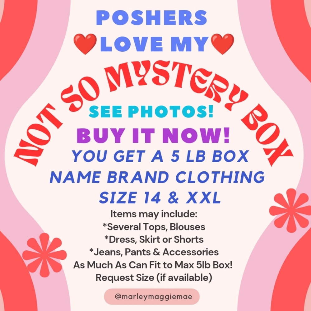Size 14 & XXL! 5 lb Box of Items Discount Shipping! Closet Closeout!